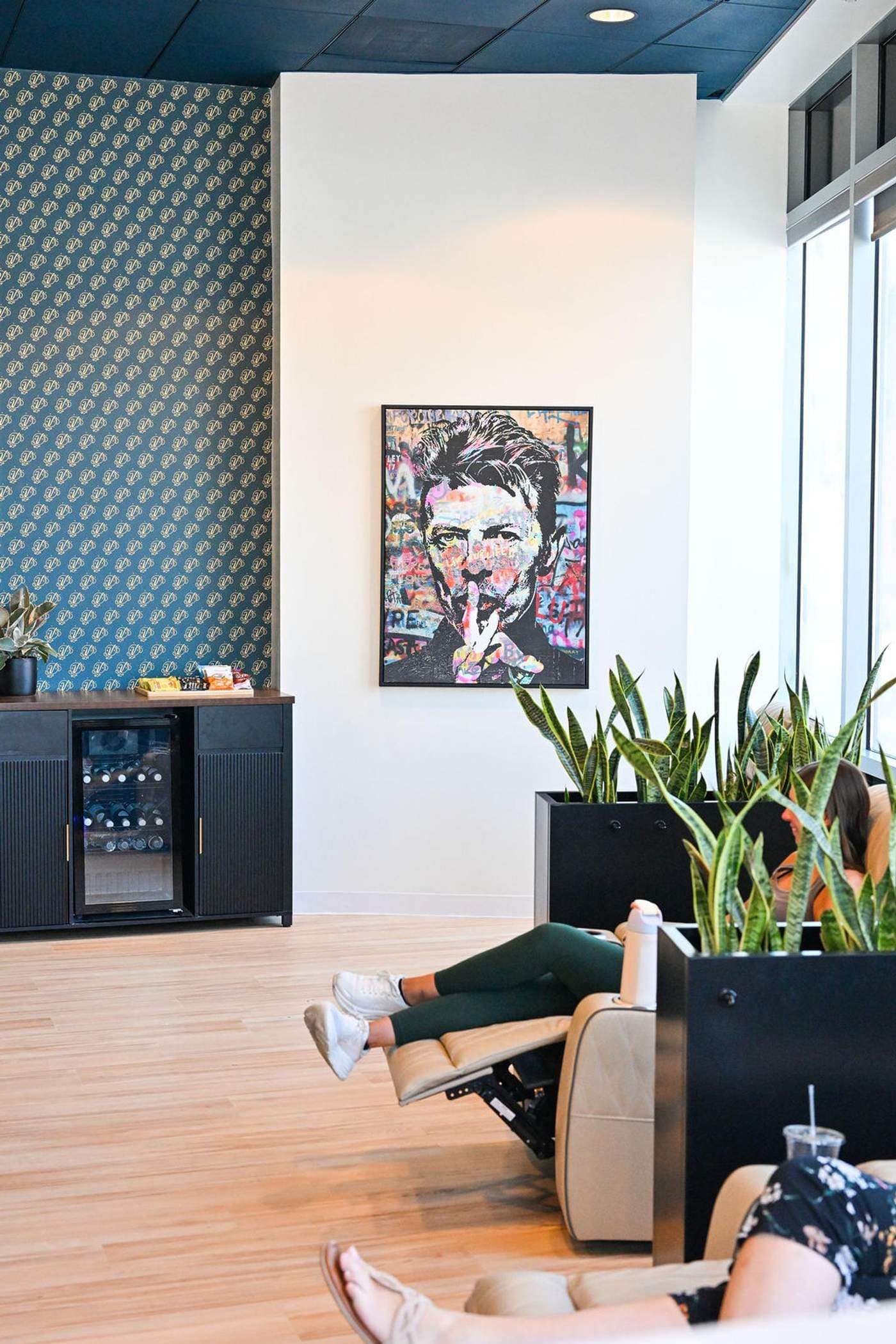 The relaxed lounge inside Vivolo Wellness Club in Charlestown